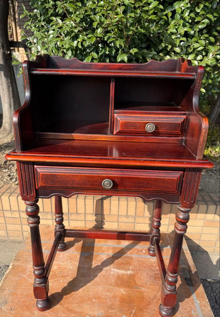 希少 カリモク ライティングデスク ライティングビューロー 家具 レトロ