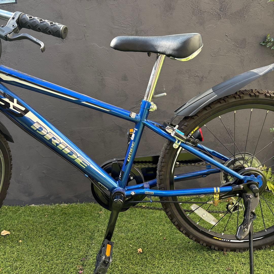 PRIDE 子供用自転車 青 フロントバスケット付き　引き取り限定　22インチ