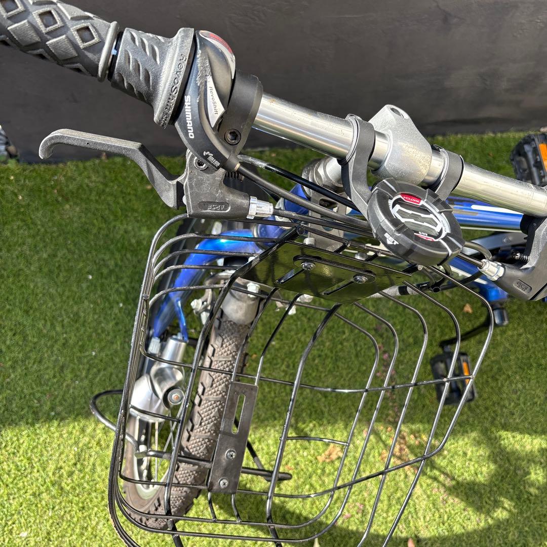 PRIDE 子供用自転車 青 フロントバスケット付き　引き取り限定　22インチ