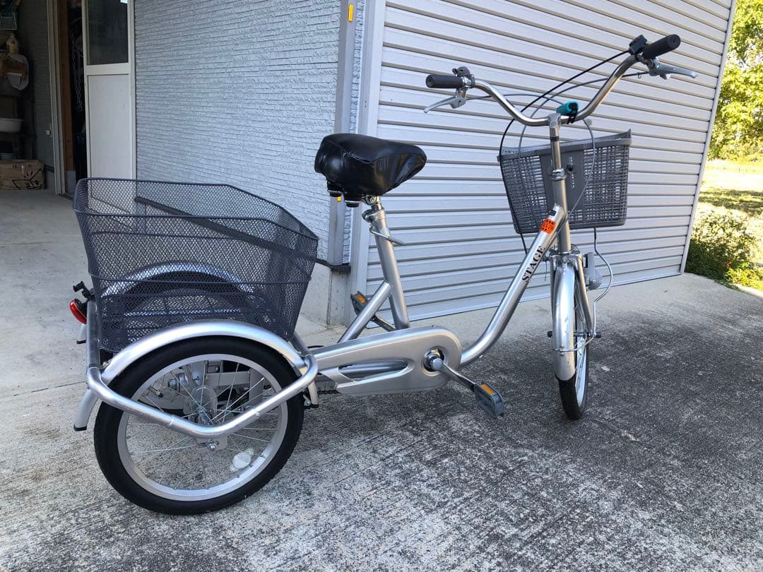 年末お値引き　引取り限定　レックス3輪シティサイクル グレー　20/16