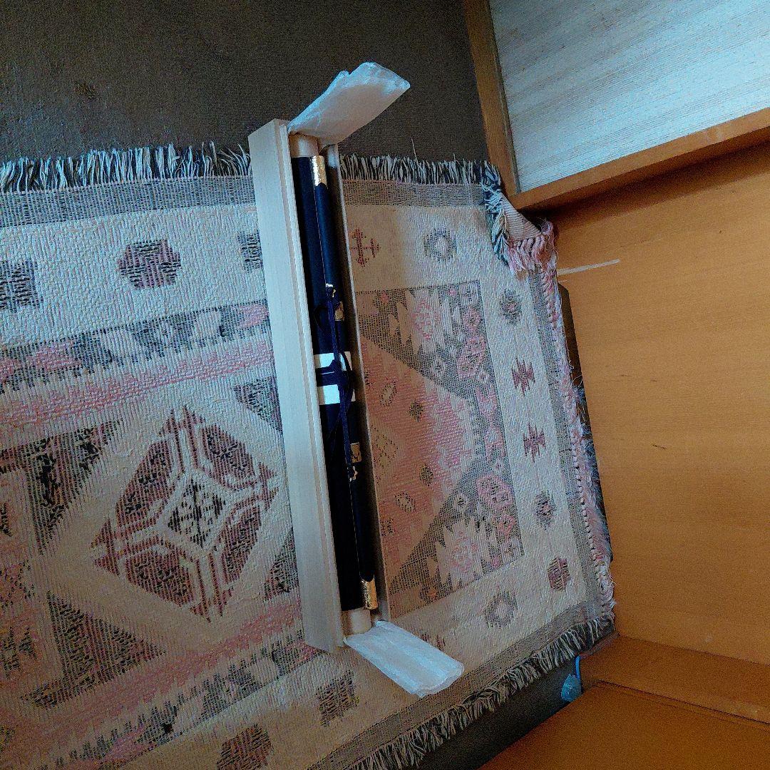 仏教人物 掛軸 青地 金装飾