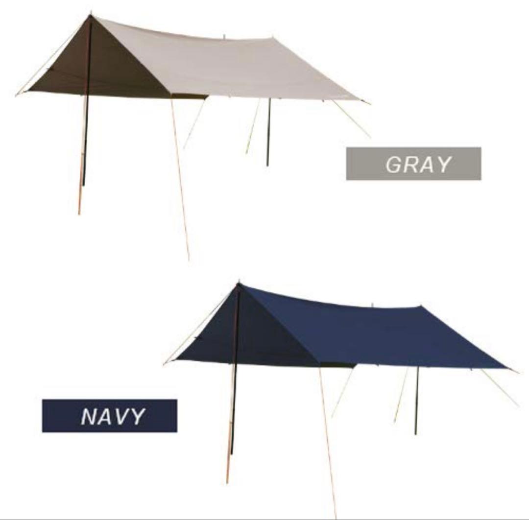 美品❗️クイックキャンプ レクタタープQC-TCRT400 ポリコットン グレー