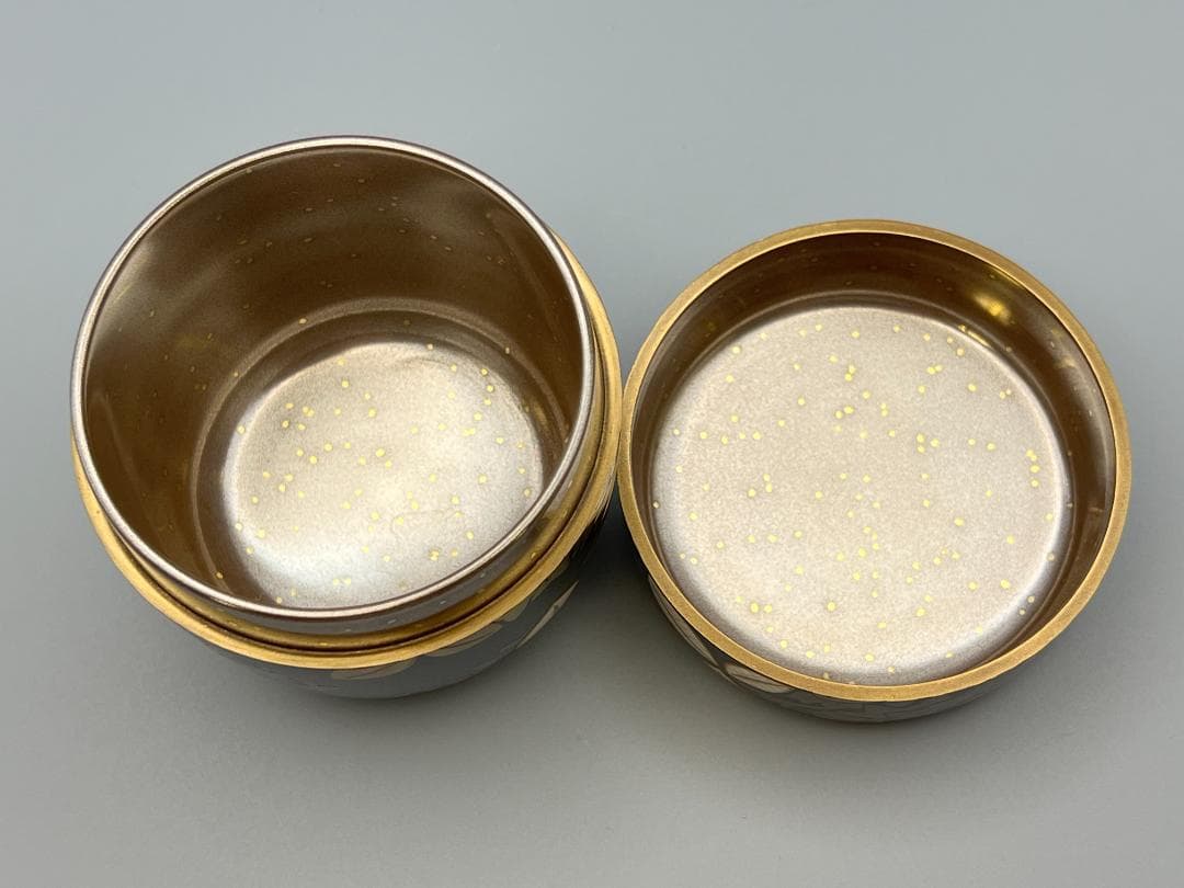 大棗　月に萩　内銀地平目　英文作　共布　共箱付き　作家物　茶道具　未使用