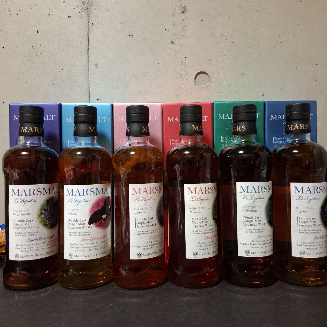 【明日出品取り消し・限定値下げ】マルスウイスキー　パピヨン６本セット