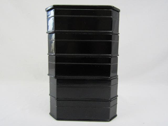 Y5-1014 ◇茶道具 輪島塗 真塗 縁高 菓子器 五段重◇