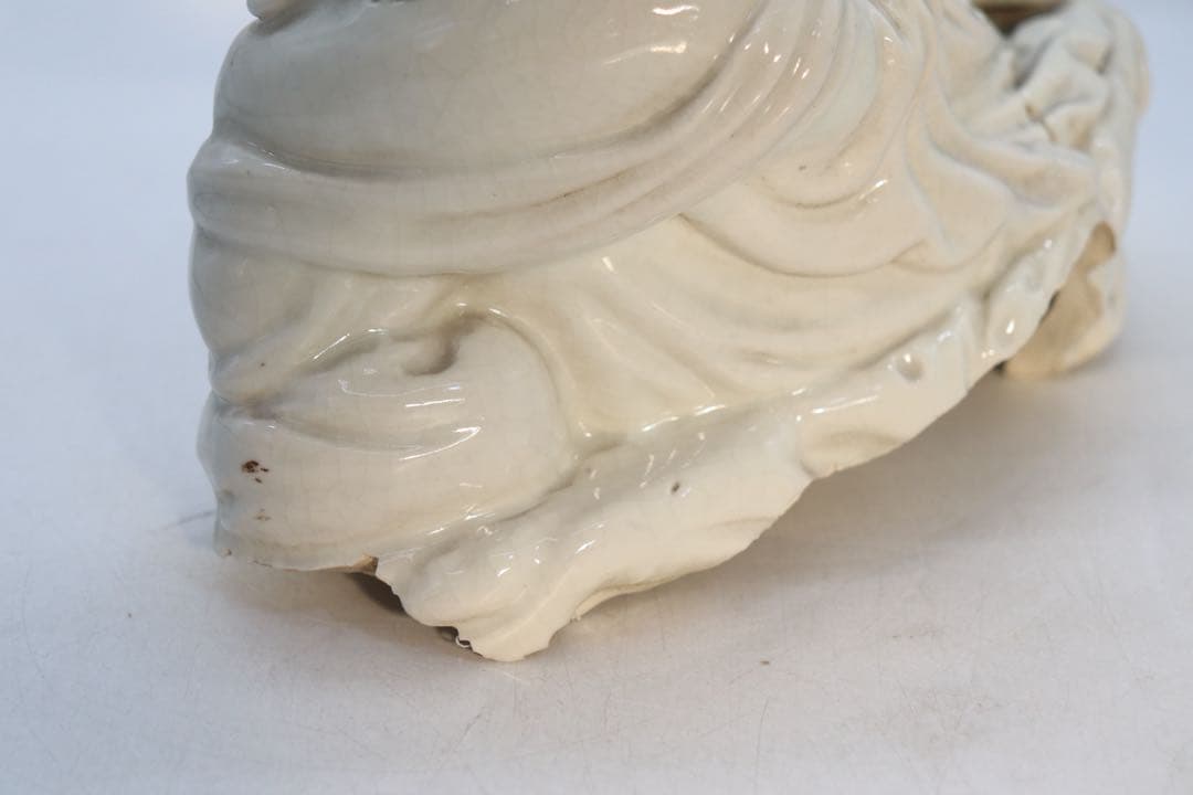 中国　清時代　徳化窯　白磁布袋佛像　送料込み260106