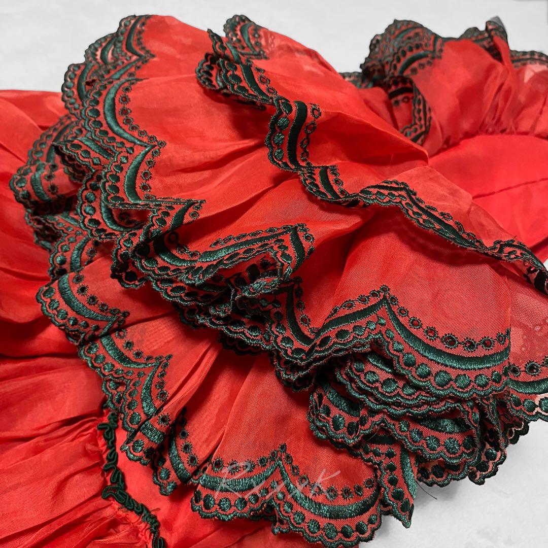 【スペイン製】RONEY フラメンコドレス 衣装 ワンピース フリル 赤