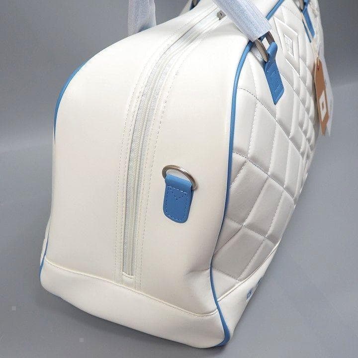 ☺︎　新品 オノフ ゴルフ ボストンバッグ シューズ収納ポケット付き 白/青