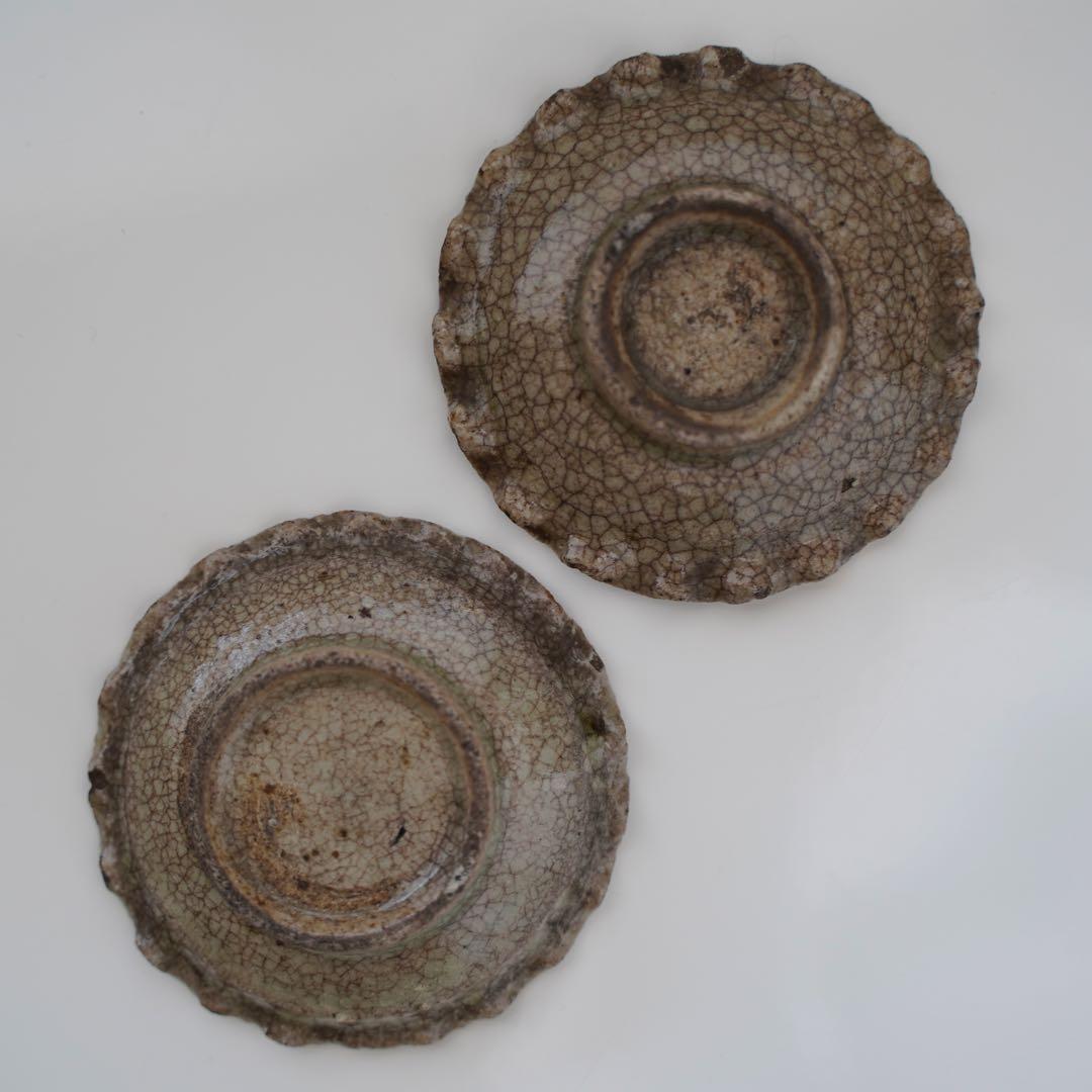 御深井焼　江戸後期頃　2枚組