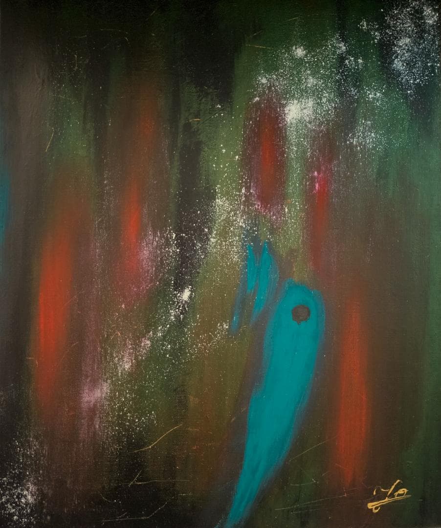 夢で見た絵/ 抽象画 キャンバス 46×38㎝ F8 原画1点のみ モダンアート