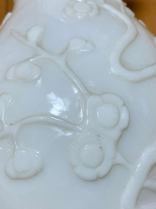 古いガラスの花瓶 中国清朝 乾隆硝子 骨董 唐物