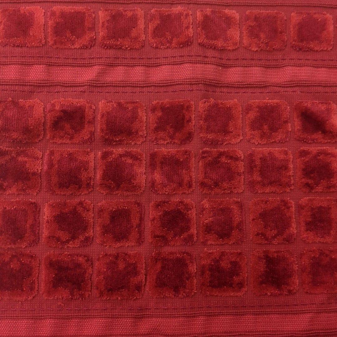 HERMES エルメス タオルハンカチ 100 %コットン レッド ベルギー製