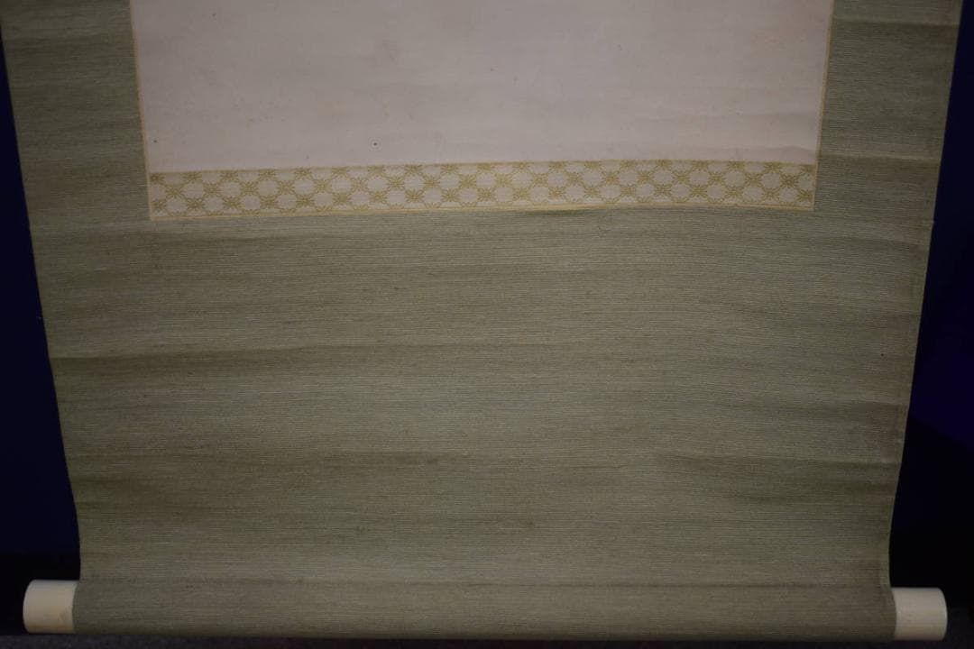 真作/織田観潮/達磨図/桐共箱付/布袋屋掛軸HH-963