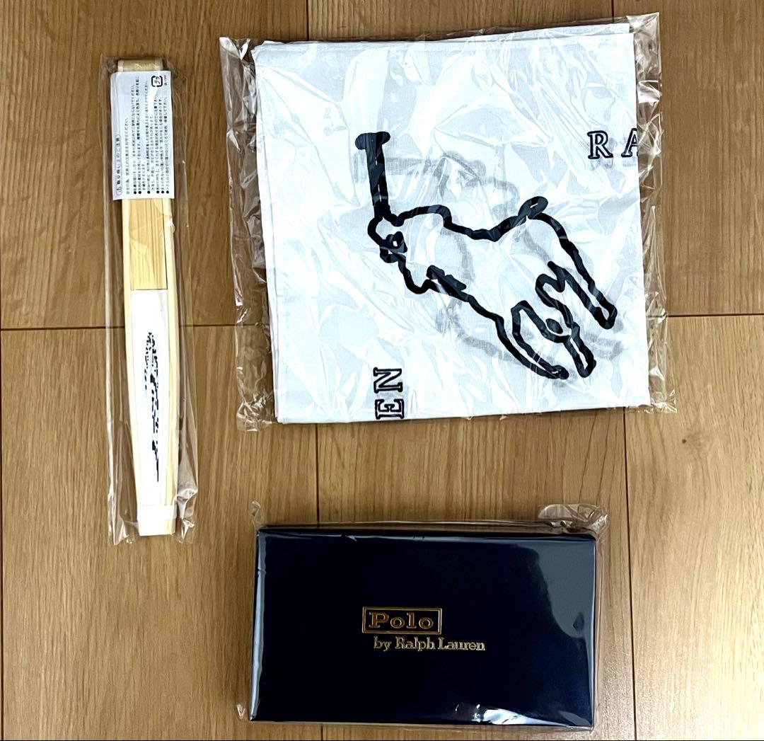 POLO RALPH LAUREN 3点セット　ピンバッジセット＋扇子+風呂敷