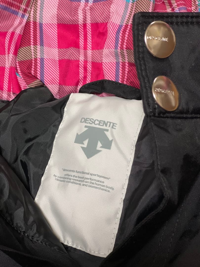 DESCENTE 11号 ピンク チェック スキーウェア