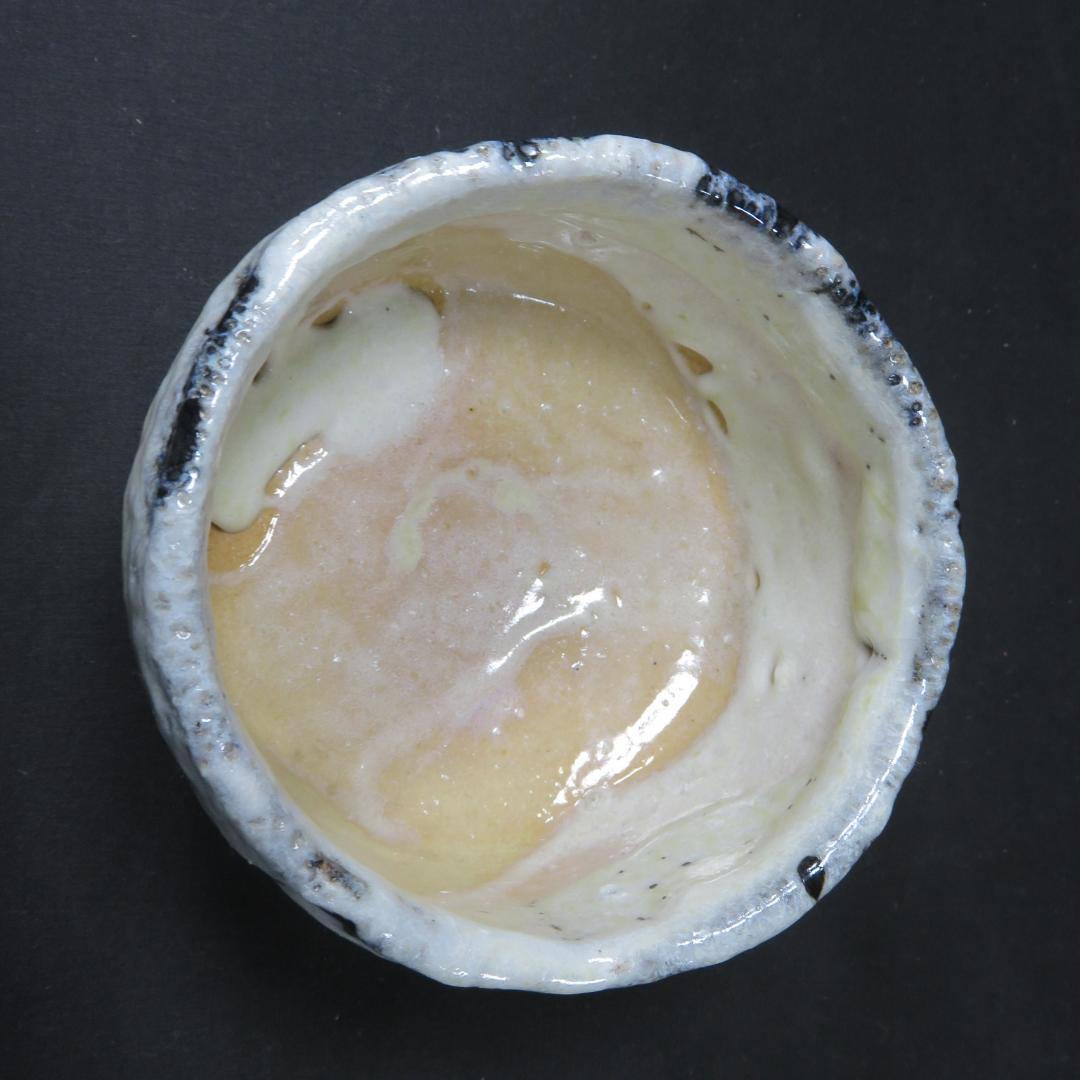 茶碗 天目 志野流し 安祥寿作 在銘 抹茶碗 茶器 茶道具