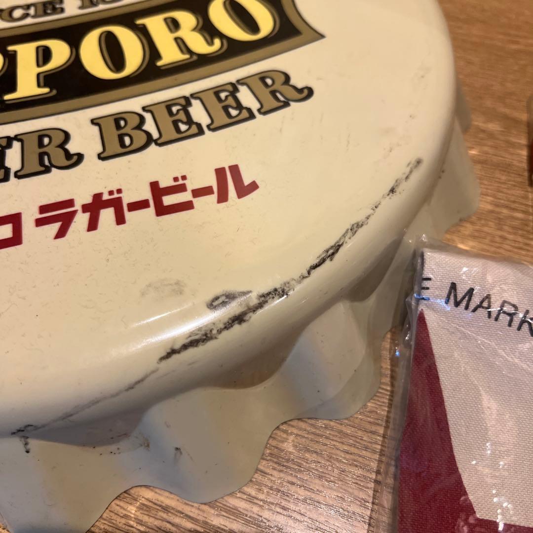 【昭和レトロ・非売品】サッポロビール　赤星　王冠　3点セット