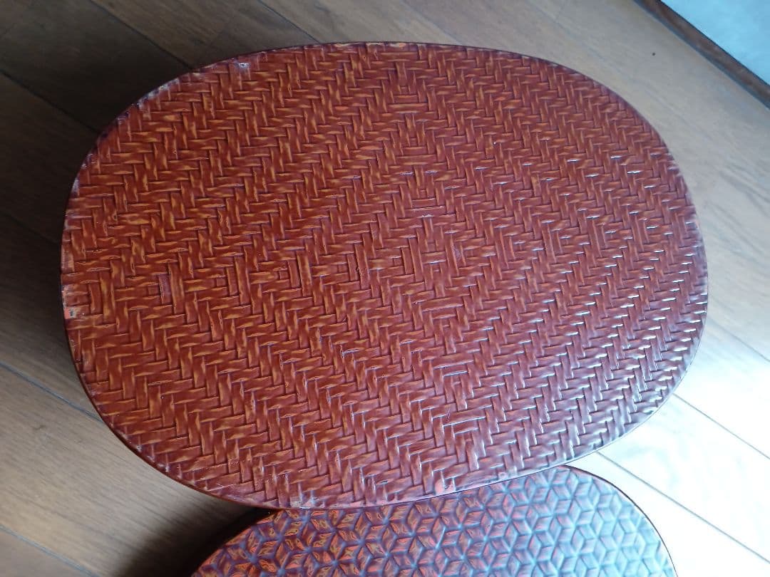 籃胎漆器蓋付き