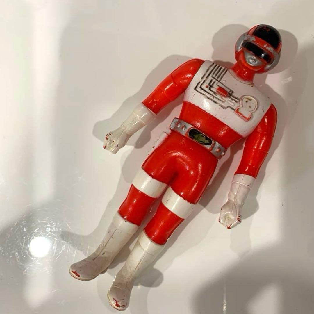 ⭐️希少⭐️超電子バイオマン⭐️アクアイガー　1984年製　ソフビ4体セット　バンダイ