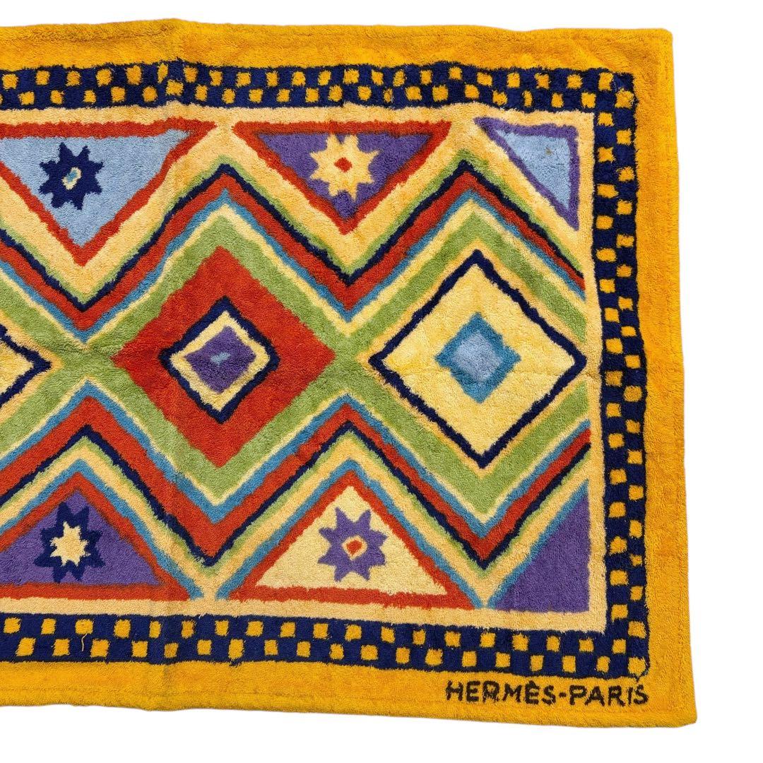 ⭐️良品⭐️ エルメス ビーチタオル 幾何学模様 バスタオル マット