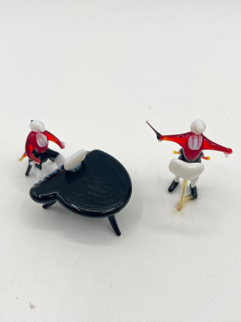 【オーケストラ　ディスプレイ　置物】ピアノコンチェルト　ガラス細工　台湾製　楽器