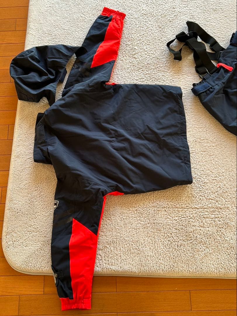 子ども用スキーウェアセット ネイビー/レッド