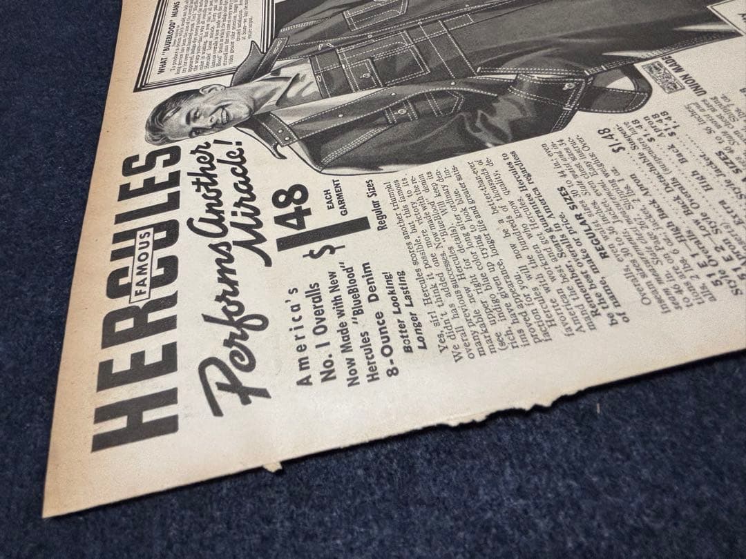 USA VINTAGE SEARS HERCULES 1937年 本物広告