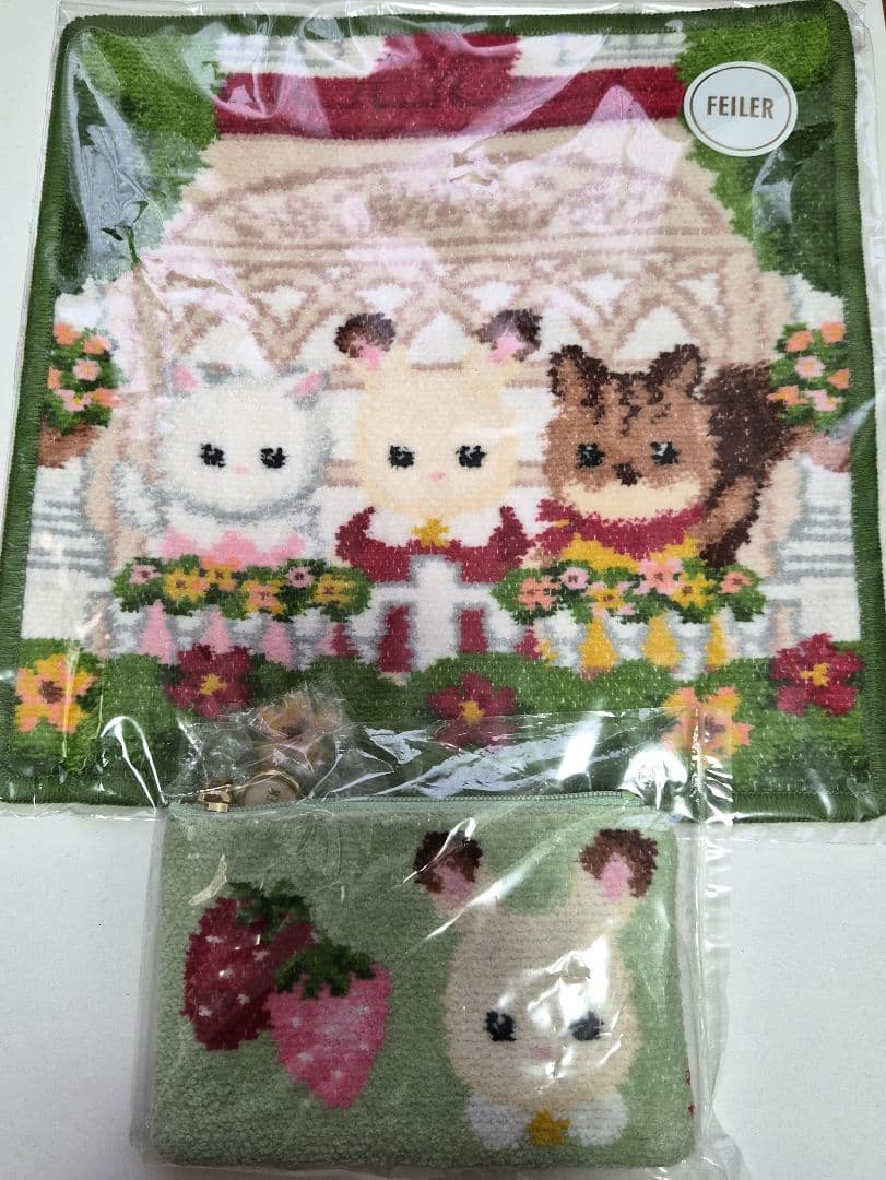 FEILER シルバニアコラボ　タオルハンカチ　ミニポーチセット