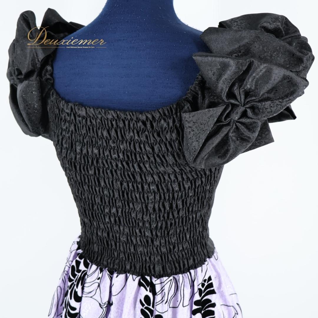 【フラダンス衣装】ブラック ALOHA STANDARDS ワンピース ドレス