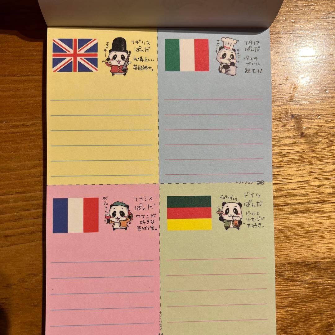 平成レトロ　メモ帳　クラックス　世界の国からこんぱんはっ　パンダ