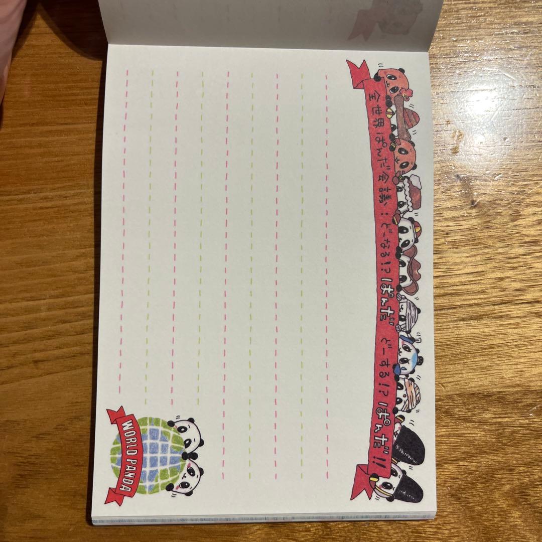 平成レトロ　メモ帳　クラックス　世界の国からこんぱんはっ　パンダ