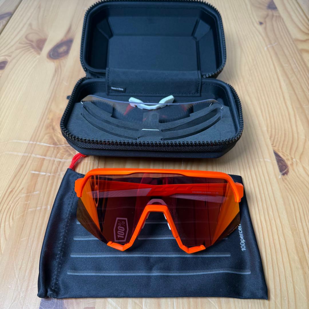 新品100% S3スポーツサングラス オレンジ
