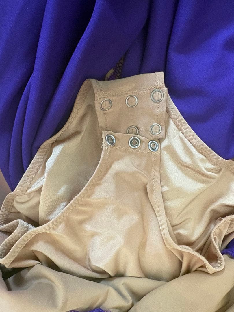 社交ダンスドレス★パーティードレス★デモドレス★パープル★社交ダンスウエアー