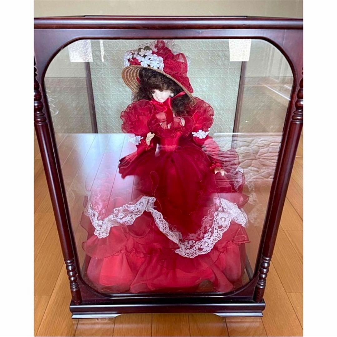 ●【美品】アンティークフランス人形 専用クリアケース付 ドール ドレス パール②