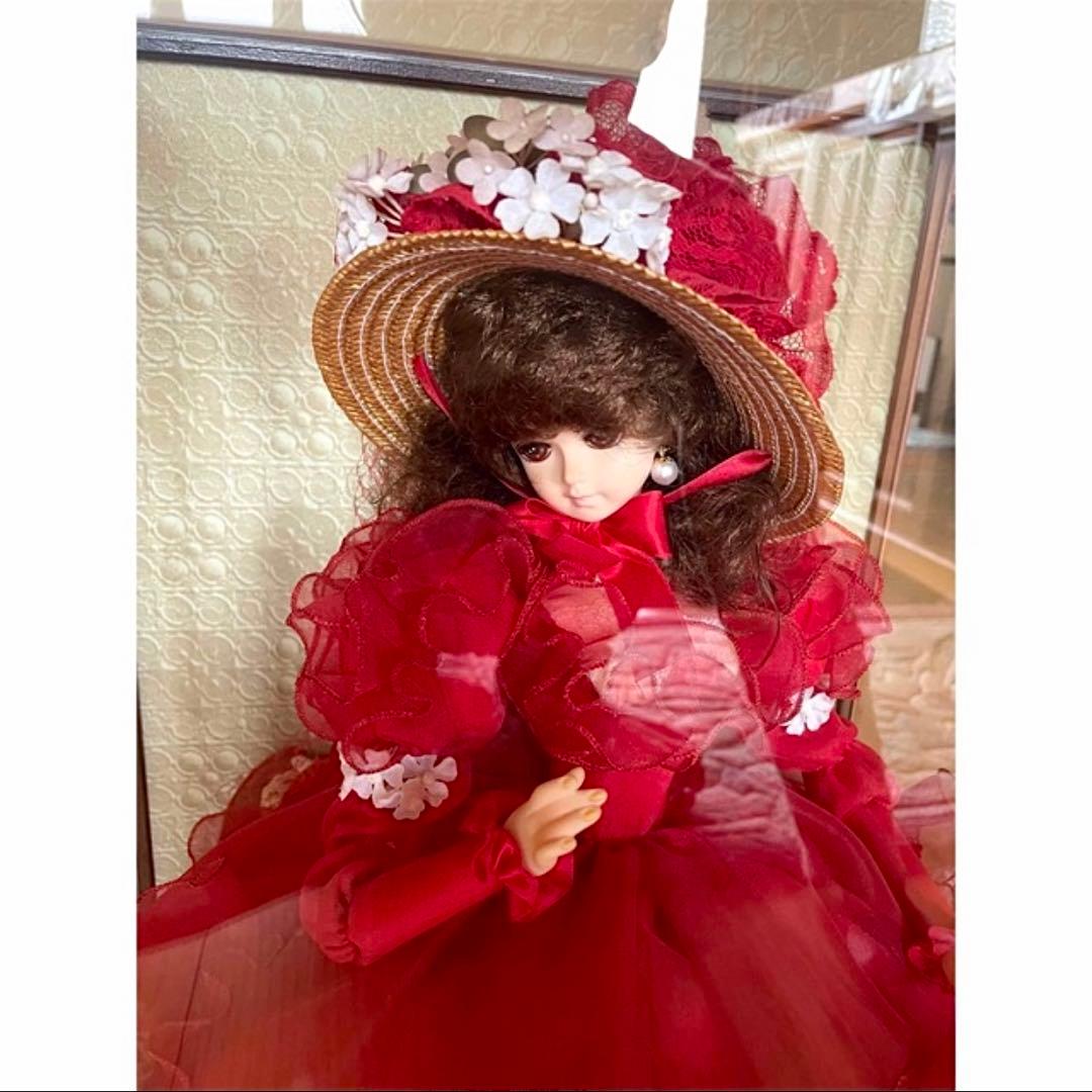 ●【美品】アンティークフランス人形 専用クリアケース付 ドール ドレス パール②