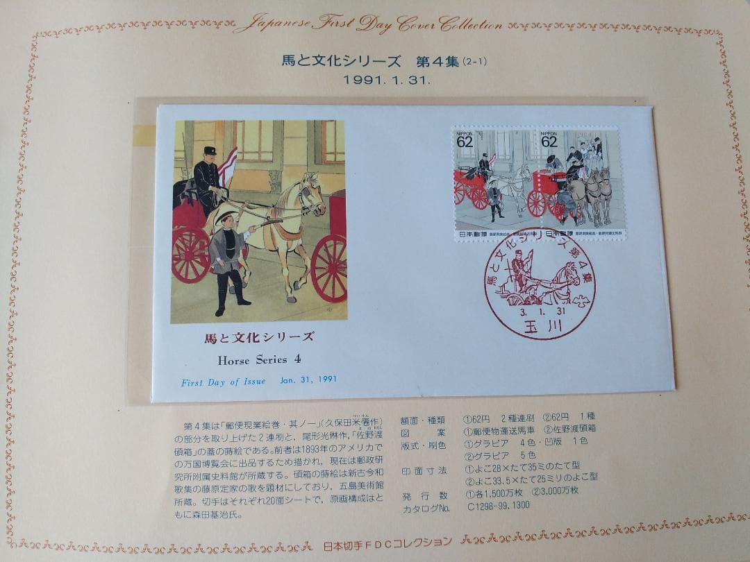 初日カバー 1991年 平成3年 未年 記念切手 切手 54通ファイル2冊 新品