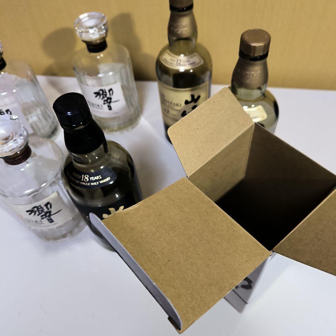 山崎18年 響１７年 空瓶 ６本空箱１個 セット