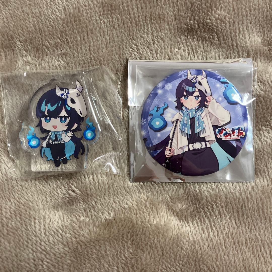 めめんともり ポップアップ 前半 アクリルブロック 缶バッジ 等身 計2点