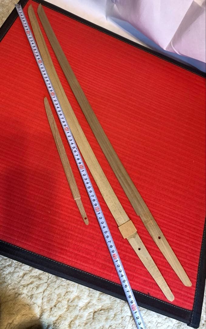 Kouichi 軍刀革鞘、継木木刀