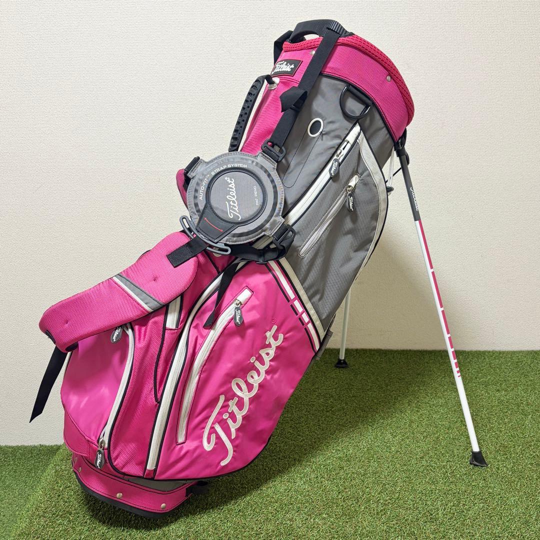 状態良好｜タイトリスト　キャディバッグ　スタンド式　軽量　アスリート　ピンク