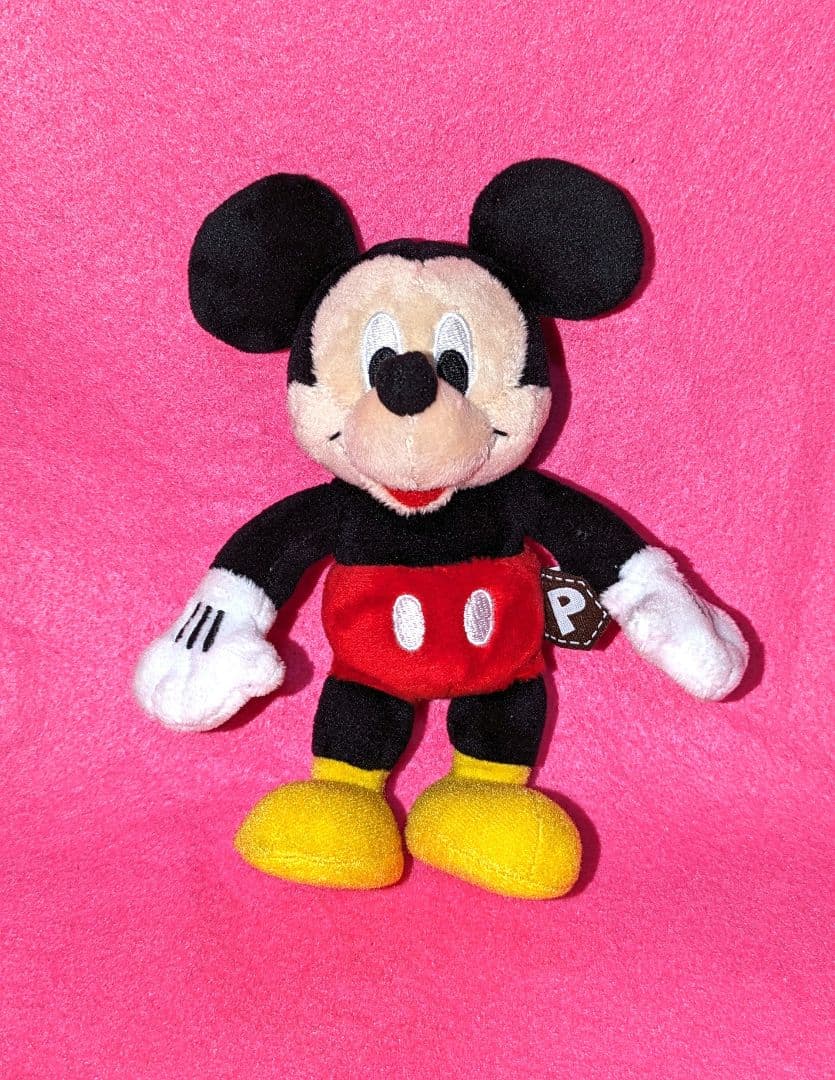 ♡美品♡ディズニー♡ミッキー＆ミニー♡ぬいぐるみマスコット＆ぬいぐるみピンバッジ