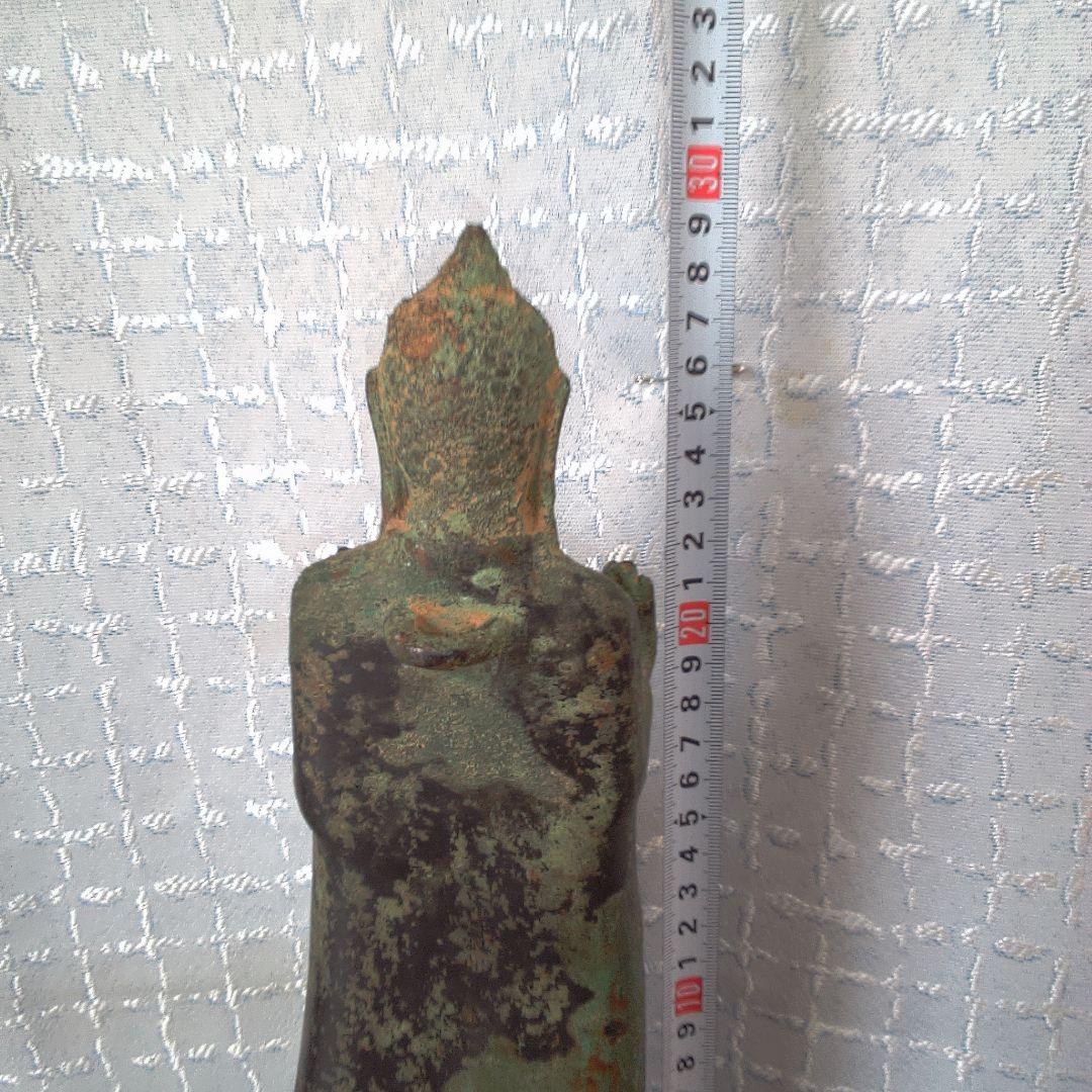 青銅製 立像仏 約30cm 古代？