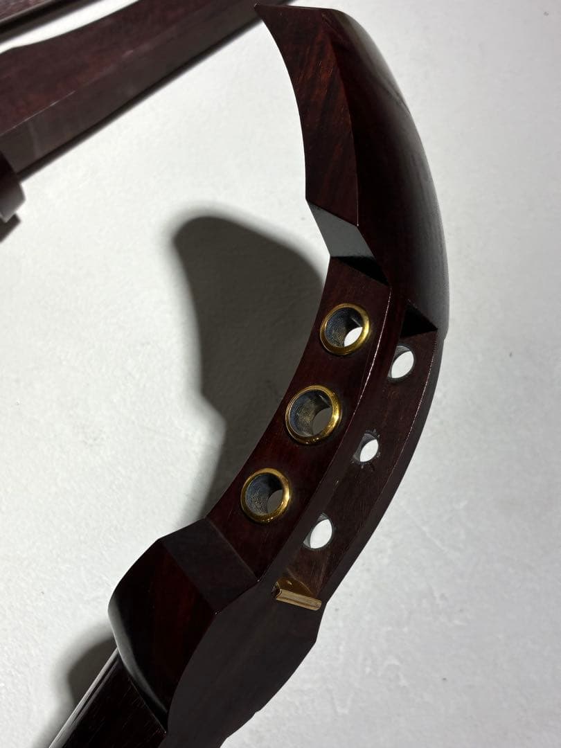 G）高級 三味線 K9 9金 綾杉胴 ハードケース付き