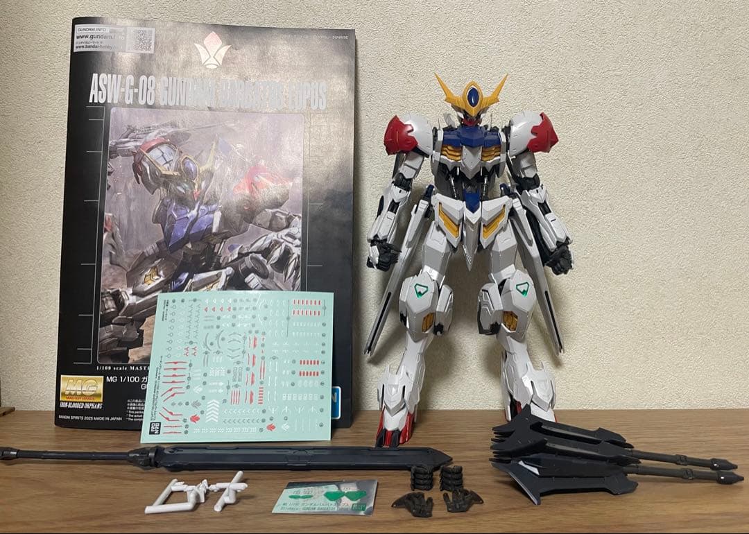 MG バルバトスルプス　素組み完成品　墨入れ無し・シール貼り付け無し