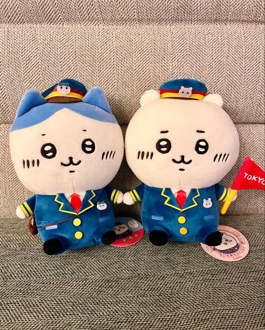 ちいかわステーション ちいかわ ハチワレ 駅員さんなぬいぐるみS