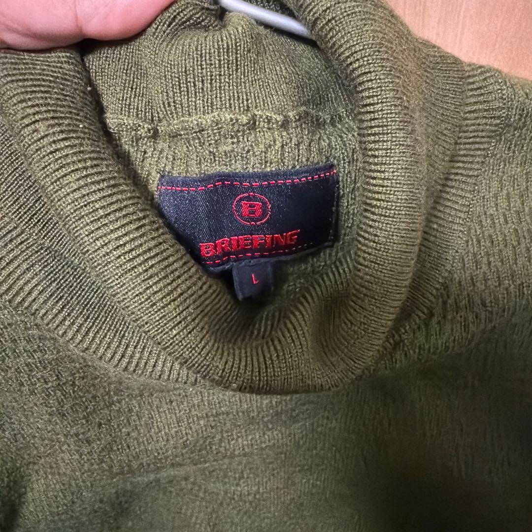 ブリーフィング　タートルネックニット　グリーン