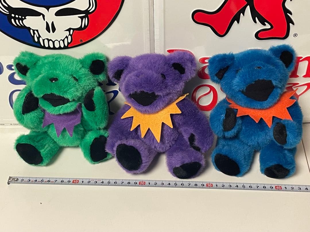 グレイトフルデッドベア 8インチ プラッシュ Grateful dead 3体