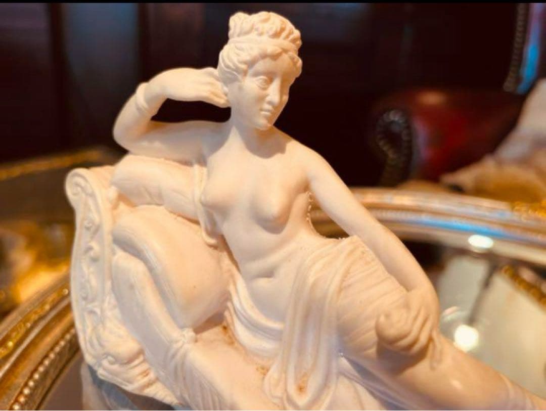 湯布院アンティーク イタリア製ポーリーヌ・ボナパルト ナポレオン妹 大理石 置物