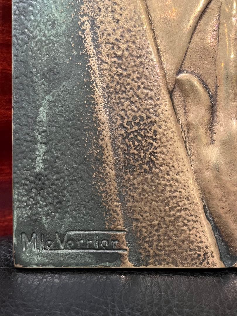 フランスアンティーク　ブロンズ　マリア像