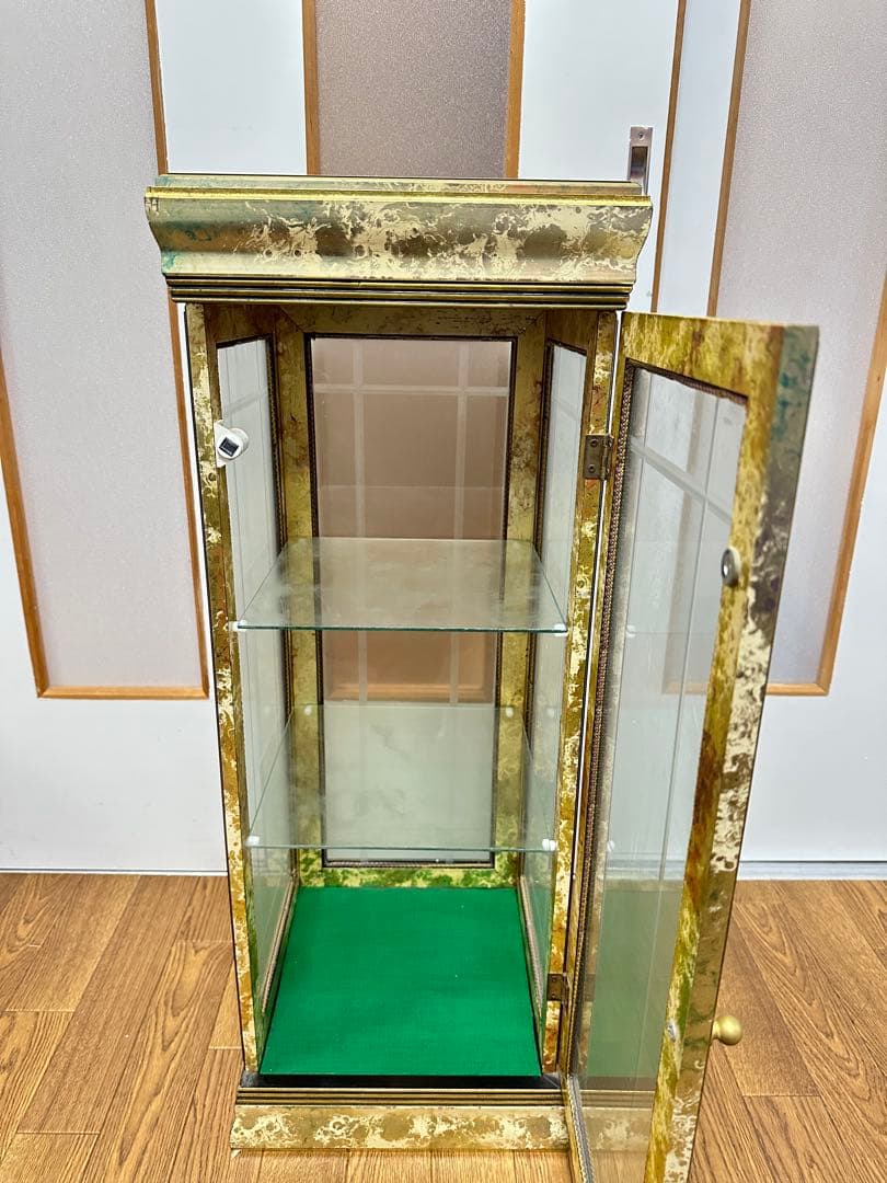 イタリア家具 ガラスショーケース 飾り棚 アンティーク ビンテージ ヴィンテージ
